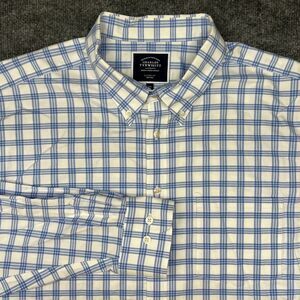 Charles Tyrwhitt Shirt Mens XXL 2XL Plaid Check Non Iron Classic Fit Long Sleeve